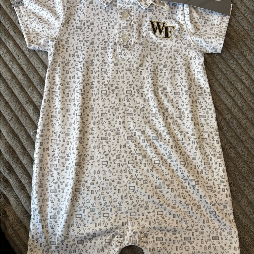 Wake Forest infant boy polo onesie 12m
